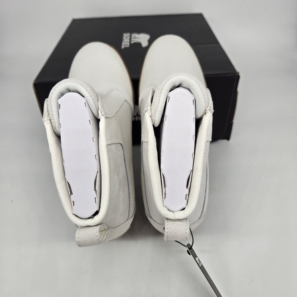 New Sorel Out N About Pull On Wedge Booties Leather Boots Women's Size 8 - Picture 5 of 8